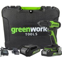 Дрель-шуруповерт Greenworks GD24DD35K2 3704007UA (с 1-м АКБ, кейс)