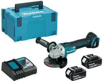 Makita DGA506RTJ (с 2-мя АКБ, кейс)