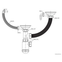 Сифон Санпласт Grand 3 1/2" с круглым переливом СН391-11-01P