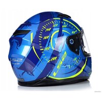 Мотошлем LS2 FF320 Stream Evo Tacho (XS, сине-желтый глянцевый)