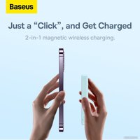 Внешний аккумулятор Baseus Magnetic Mini Air Wireless Fast Charge Power Bank 20W 6000mAh (голубой)