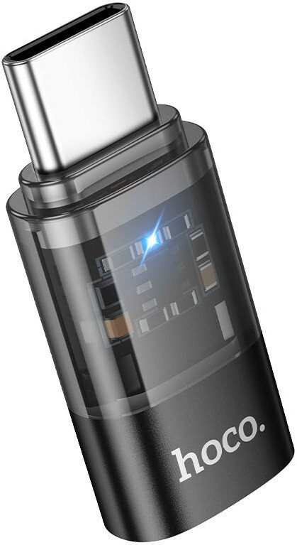 Адаптер Hoco UA36D USB Type-С - Lightning (черный)