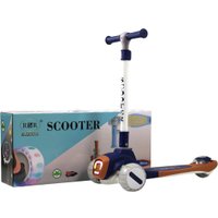 Трехколесный самокат RiverToys HB-T8 (темно-синий)