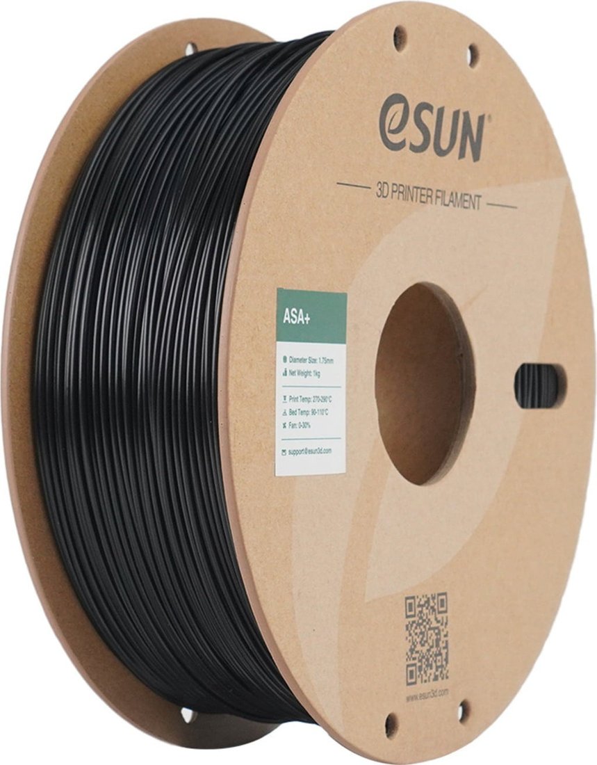Филамент eSUN ASA+ ASA+175B1P1 (1.75мм, 1кг, черный)