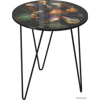 Журнальный столик Sheffilton SHT-CT27 (ночной цветок/черный муар)