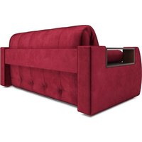 Диван Мебель-АРС Аккордеон Барон №3 ППУ 120x200 (бархат красный Star Velvet 3 Dark Red)