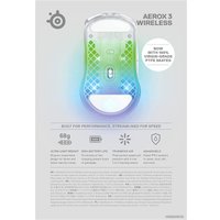 Игровая мышь SteelSeries Aerox 3 Wireless 2022 Edition Ghost