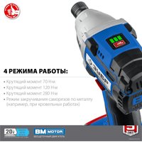 Винтоверт Зубр Профессионал GVB-250-42 (с 2-мя АКБ 4 Ач, кейс)