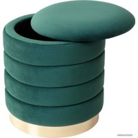 Пуфик M-City Фред 461MC04438 (велюр зеленый/золото)