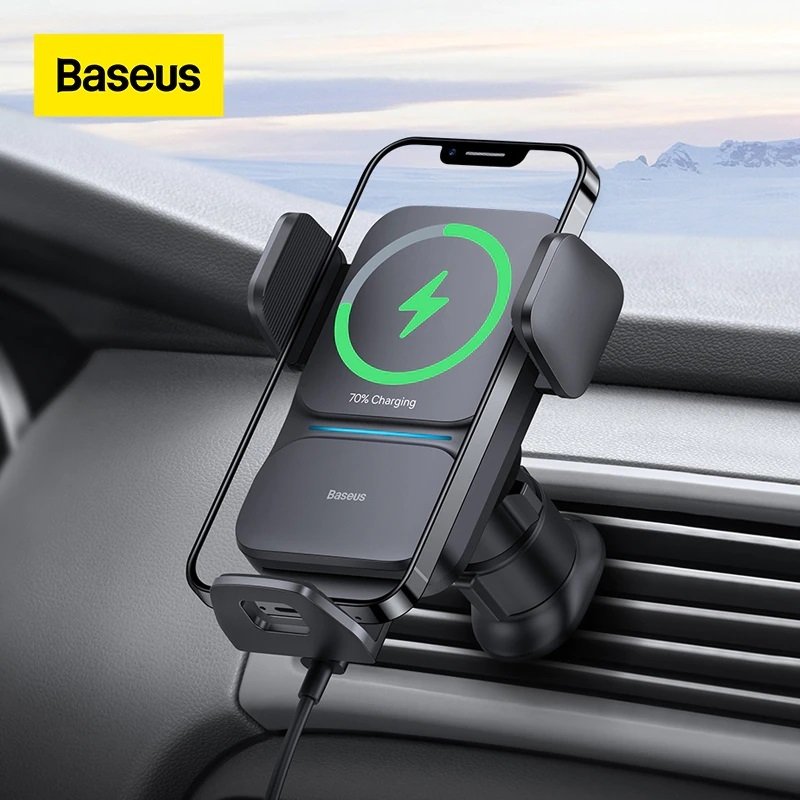 

Держатель для смартфона Baseus Wisdom Auto Alignment Car Mount Wireless Charger CGZX000001