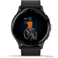 Умные часы Garmin Venu 3 (черный, с кожаным ремешком)