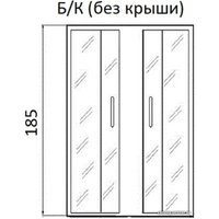 Душевой уголок River Morava XL 90/70/26 МТ (без поддона)