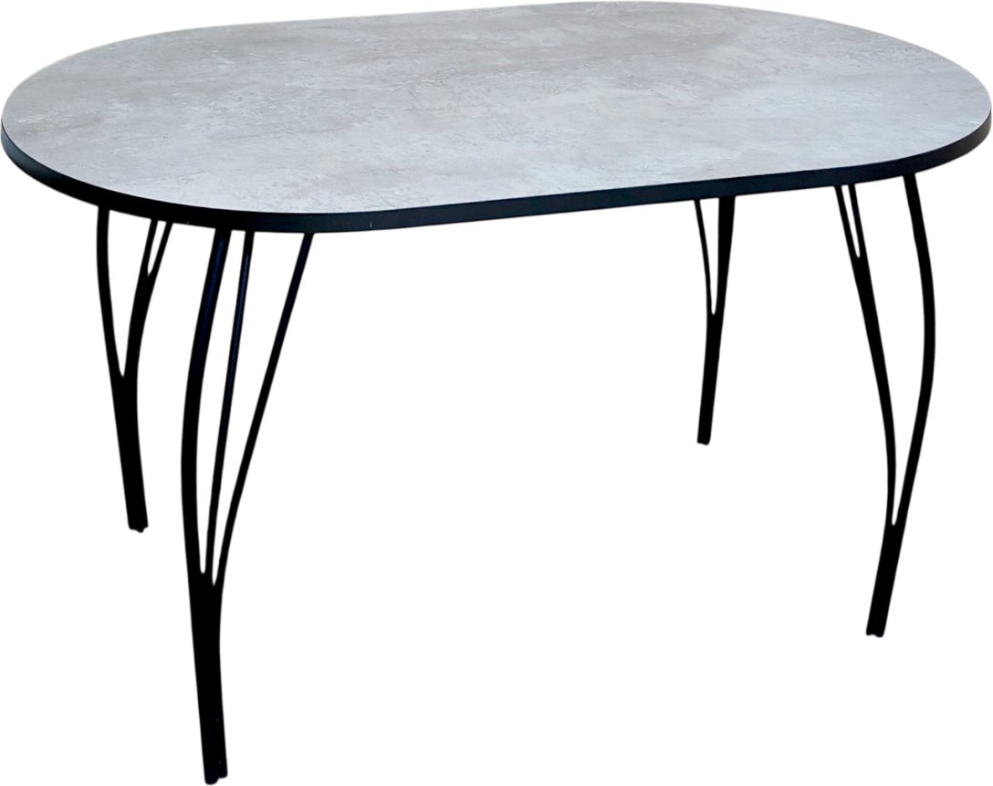 

Кухонный стол Arvento Флок 2 овал 110х70 (бетон)