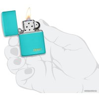 Зажигалка Zippo Classic Flat Turquoise Zippo Logo 49454ZL