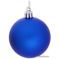 Елочная игрушка Серпантин Матовый шар 6 см 6 шт (синий) 183-887