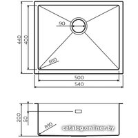 Кухонная мойка Omoikiri Taki 54-U/IF-IN