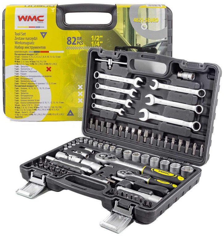 

Универсальный набор инструментов WMC Tools 4821-5EURO (82 предмета)