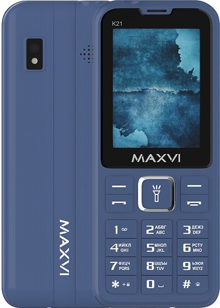 

Кнопочный телефон Maxvi K21 (синий)