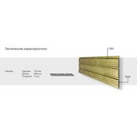 Панель Albico Интерьерная 2800x12x120 (винтажное золото)