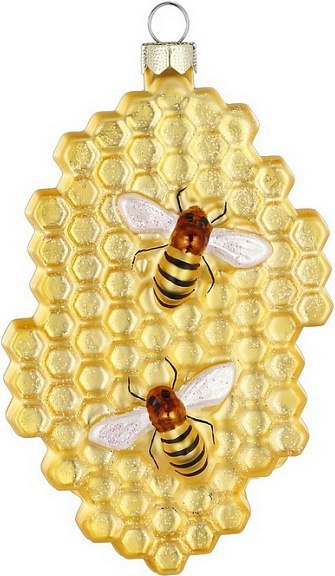 

Елочная игрушка Inge's Christmas Figural Glass Ornaments. Соты 64743H120