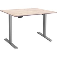 Стол с регулировкой высоты ErgoSmart Wooden Electric Desk Slim 1200х600х27 мм (прямой край, дуб беленый/серый)