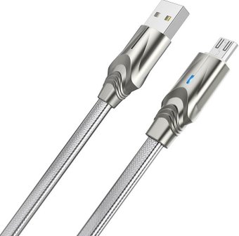 Borofone BU12 Micro USB (серебристый)