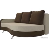 Тахта Лига диванов Премьер 105262 (левый, бежевый/коричневый)