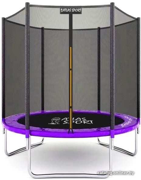 Батут Atlas Sport 183 см - 6ft (внешняя сетка, сливовый)
