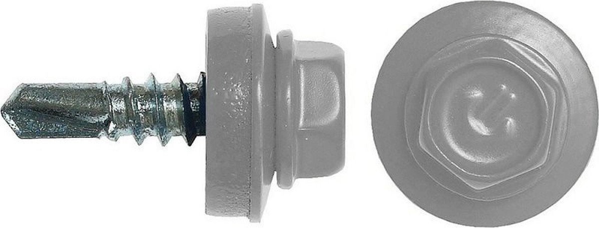 

Саморез Admiral Кровельный 4.8x35 RAL 7004 (200шт, серый)