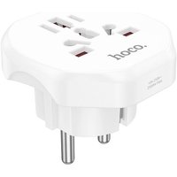 Адаптер Hoco AC6 EU (белый)