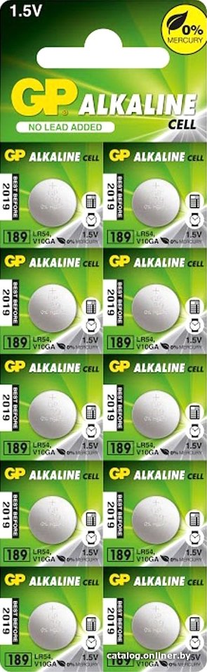 Батарейка GP Alkaline 189 10 шт.