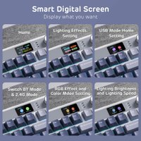 Клавиатура Royal Kludge M87 RGB Ocean Blue (RK Chartreuse)