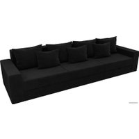 Диван Лига диванов Мэдисон Long 106181 (велюр, черный)
