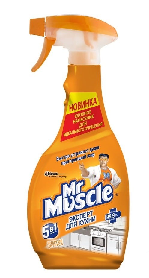 

Средство для кухни Mr. Muscle Эксперт 5 в 1 Энергия цитруса 0.5 л