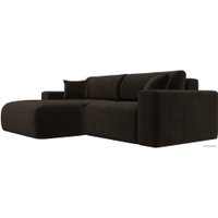 Угловой диван Лига диванов Лига-036 Классик левый 121366L (микровельвет коричневый)