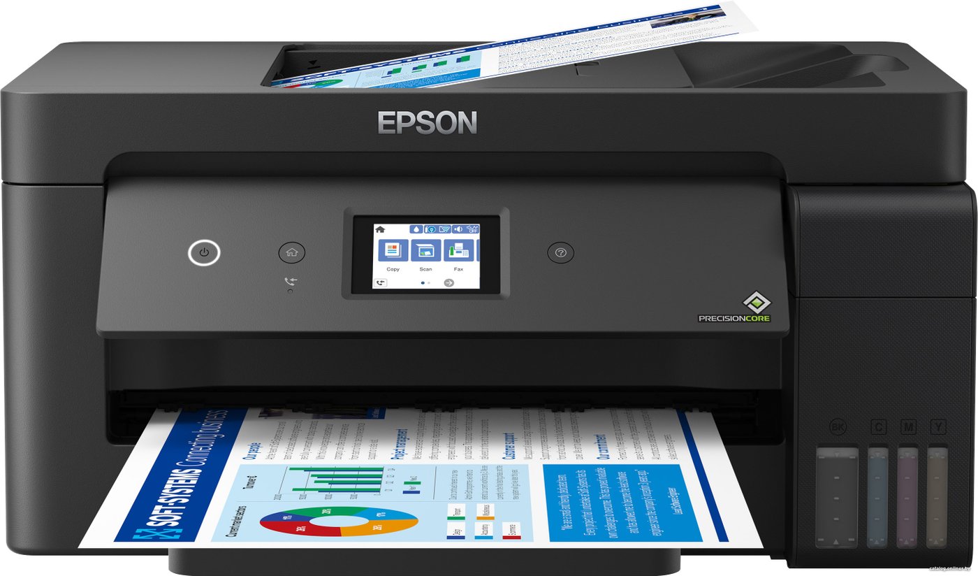 МФУ Epson L14150 (ресурс стартовых контейнеров 7500/6000, чернила 001)