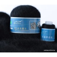 Пряжа для вязания HobbyBoom Пух Норки 811 (черный)