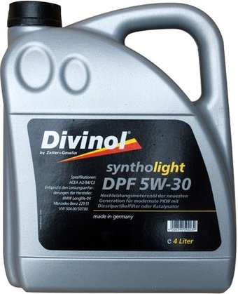 Моторное масло Divinol Syntholight DPF 5W-30 4л