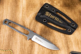 Нож Kizlyar Supreme Sturm Mini Niolox StoneWash Kydex