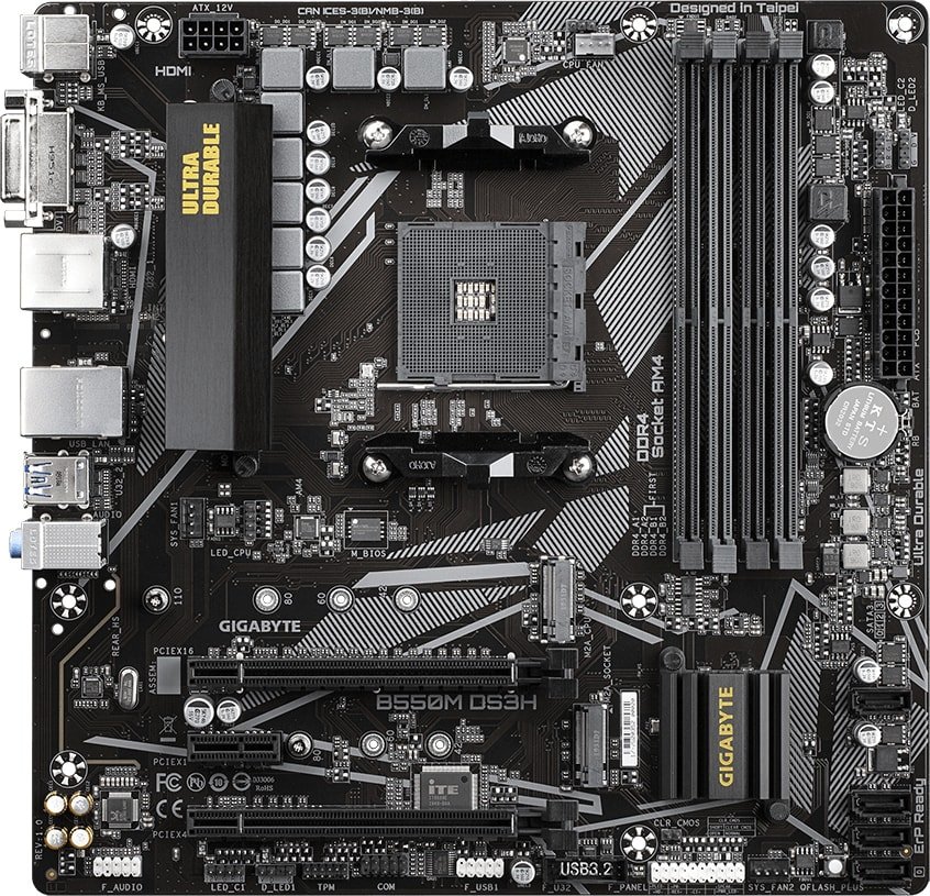 

Материнская плата Gigabyte B550M DS3H (rev. 1.0)