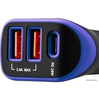 Автомобильное зарядное Canyon C-08 (черный/фиолетовый)