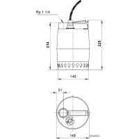 Дренажный насос Grundfos Unilift KP 150 M 1