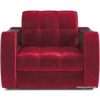 Кресло-кровать Мебель-АРС Барон №3 (бархат, красный Star Velvet 3 Dark Red)