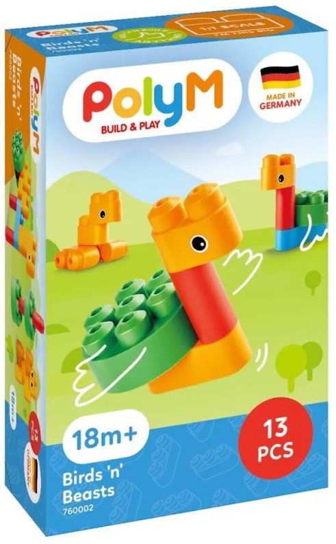 Конструктор PolyM Птицы и звери 760002_HP (13эл)