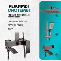 Душевая система  Grocenberg GB7007-1 (графит)