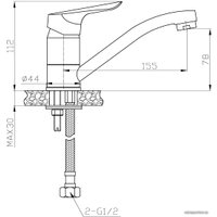 Смеситель Esko Rio 15