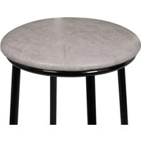 Табурет СоюзРегионПоставка Барный каркас черный, экокожа (Стандарт Серый) СРП 020-01