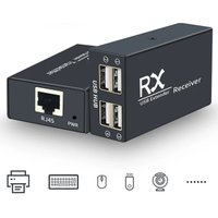 Адаптер USBTOP USB Type-A - RJ45 до 200 м (черный)