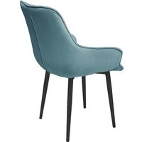 Стул Трия Шато конус Т2 (черный муар/велюр бирюзовый)