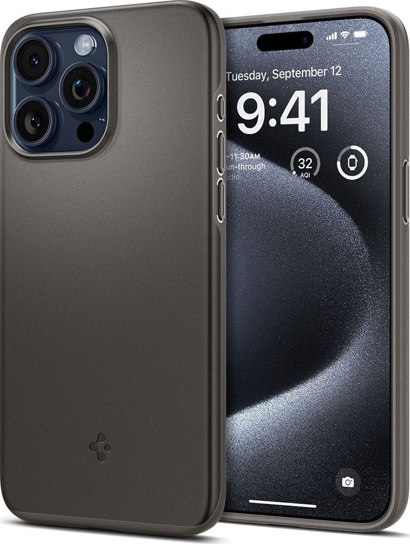 

Чехол для телефона Spigen Thin Fit для iPhone 15 Pro ACS06687 (серый)